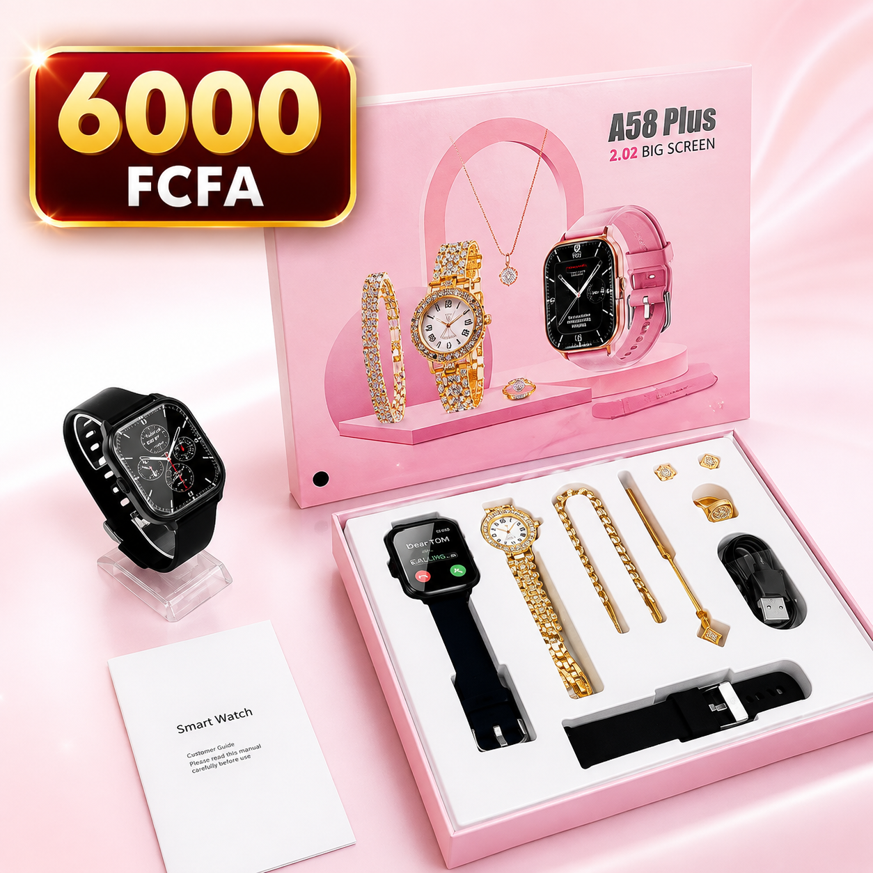 montre connecteé avec bijoux